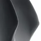 Fauteuil met stalen structuur en zitting van grafiet eco-leer Made in Italy - Reggio Viadurini