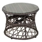 Fauteuil met aluminium frame bekleed met polyrattan en salontafel - Puntina Viadurini