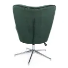 Fauteuil met verstelbare structuur in verchroomd staal en fluweel - Giulia Viadurini