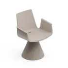 Buitenfauteuil met armleuningen van polyethyleen - Zwembad Viadurini