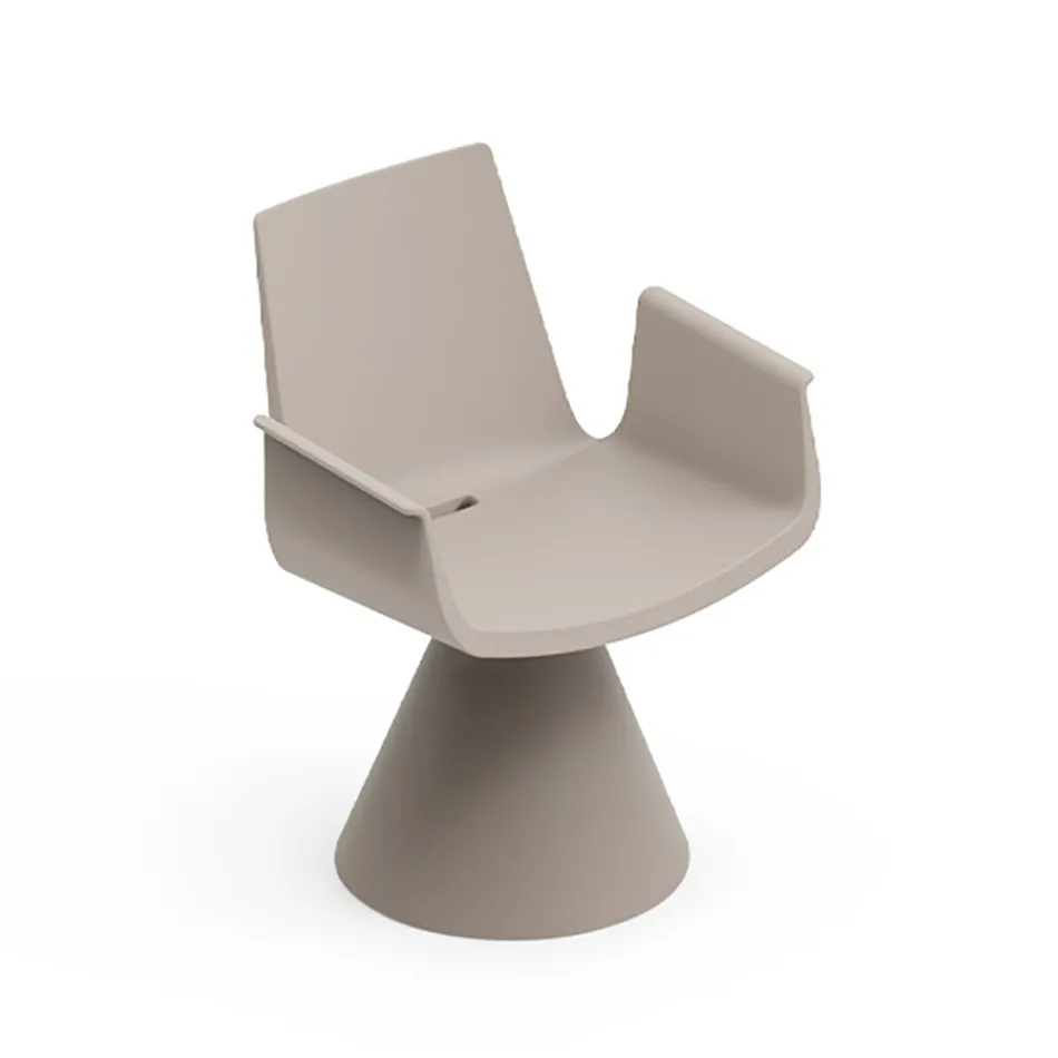 Buitenfauteuil met armleuningen van polyethyleen - Zwembad Viadurini