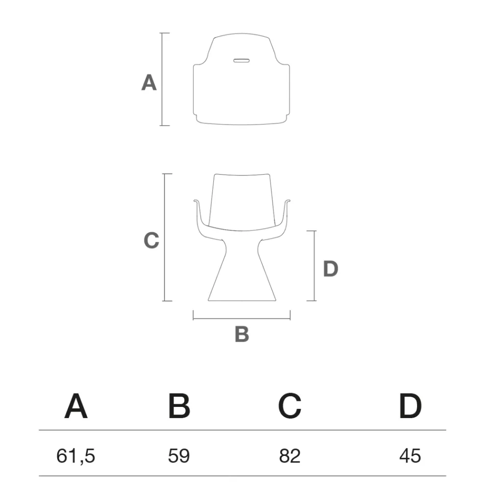 Buitenfauteuil met armleuningen van polyethyleen - Zwembad Viadurini