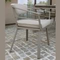 Fauteuil voor buiten met frame van duifgrijs aluminium - Righello