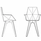 Faz Vondom design buitenzetel, polypropyleen en polycarbonaat Viadurini