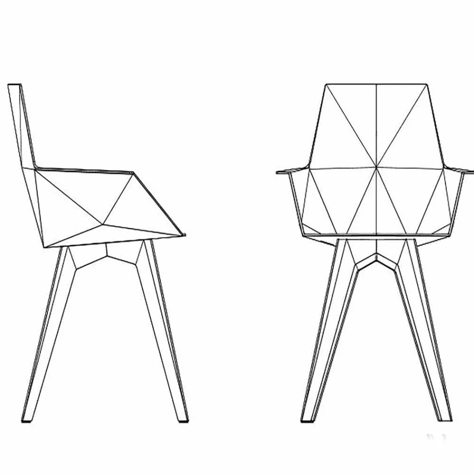 Faz Vondom design buitenzetel, polypropyleen en polycarbonaat Viadurini