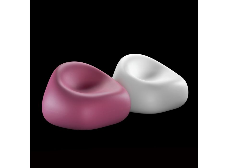 Design buitenfauteuil in gekleurd polyethyleen Made in Italy - Ervin Viadurini