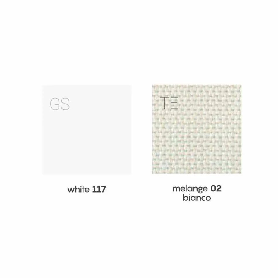 Gestoffeerde buitenfauteuil van wit en modern design - Samurai van Myyour Viadurini