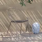 Stapelbare buitenfauteuil van staal Made in Italy 2 stuks - Sansa Viadurini