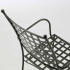Stapelbare metalen fauteuil voor buiten, gemaakt in Italië, 4 stuks - Pira Viadurini