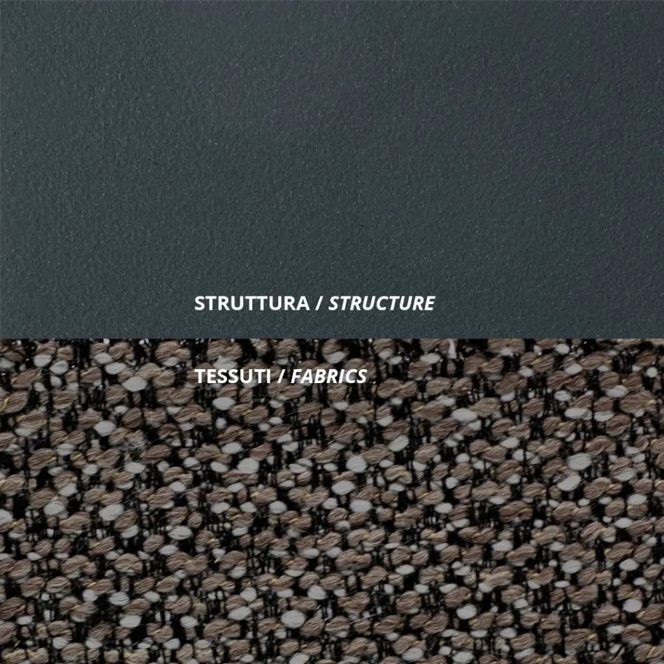 Buitenfauteuil van staal en polypropyleen Made in Italy - Astrid Viadurini