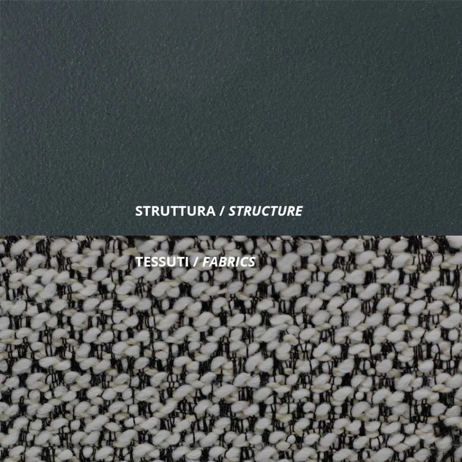 Buitenfauteuil van staal en polypropyleen Made in Italy - Astrid Viadurini