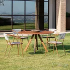 Outdoor fauteuil in gegalvaniseerd staal stapelbaar Made in Italy 2 stuks - Vesna Viadurini