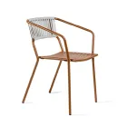 Outdoor fauteuil in gegalvaniseerd staal stapelbaar Made in Italy 2 stuks - Vesna Viadurini
