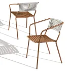 Outdoor fauteuil in gegalvaniseerd staal stapelbaar Made in Italy 2 stuks - Vesna Viadurini
