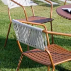 Outdoor fauteuil in gegalvaniseerd staal stapelbaar Made in Italy 2 stuks - Vesna Viadurini