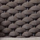 Buitenfauteuil van aluminium en touw met stoffen kussens - Rasti Viadurini