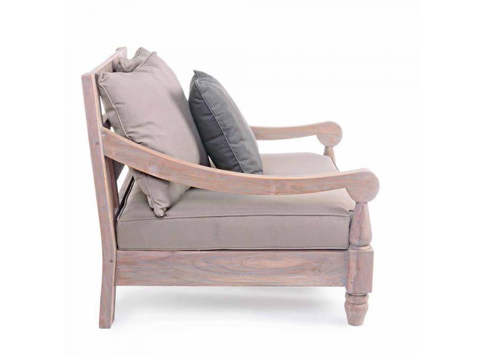 Homemotion - Nusadua Classic Design fauteuil voor buiten in teakhout Viadurini