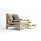 Homemotion - Nusadua Classic Design fauteuil voor buiten in teakhout Viadurini