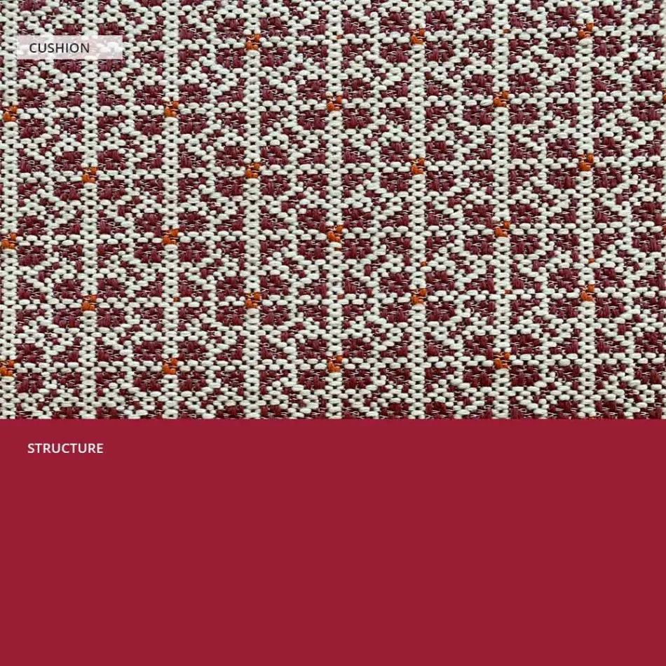 Metalen buitenfauteuil met luxe kussen Made in Italy - Karol Viadurini