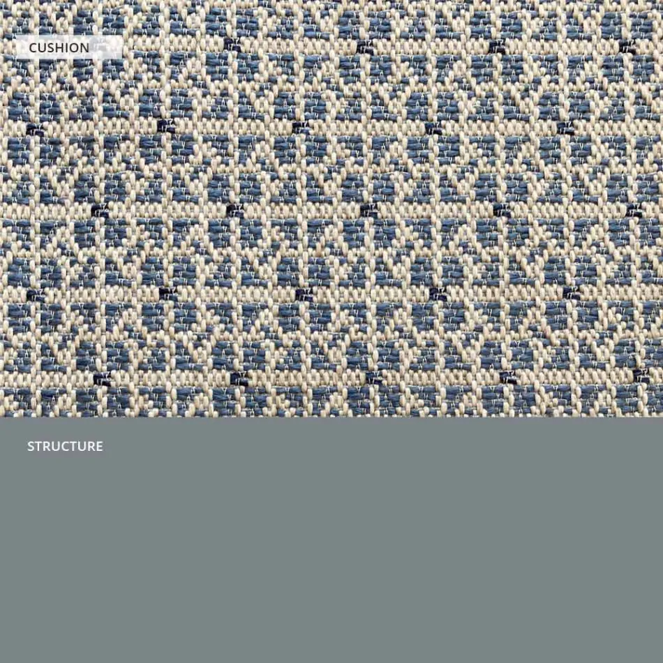 Metalen buitenfauteuil met luxe kussen Made in Italy - Karol Viadurini