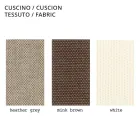 Buitenfauteuil van polyethyleen met stoffen kussen Made in Italy - Belida Viadurini