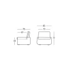 Buitenfauteuil van polyethyleen met stoffen kussen Made in Italy - Belida Viadurini