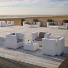 Buitenfauteuil in polyethyleen met kussen Made in Italy - Chiabotto Viadurini