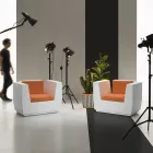 Buitenfauteuil in polyethyleen met kussen Made in Italy - Chiabotto Viadurini