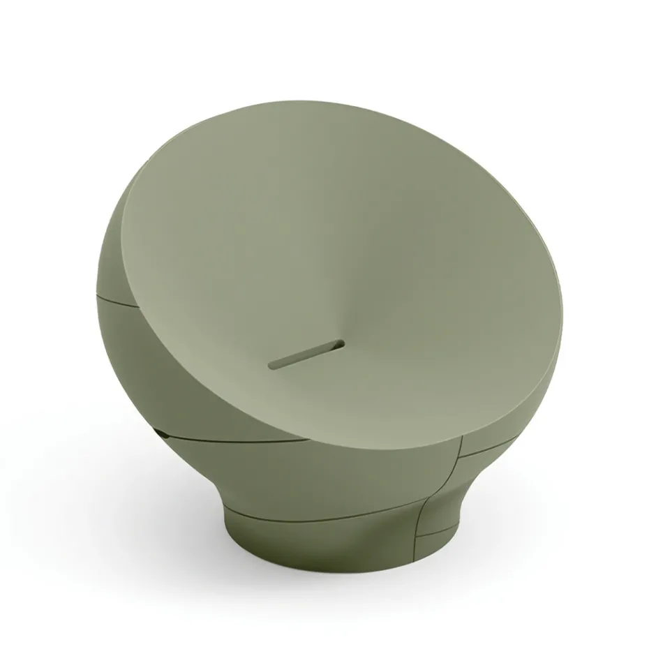 Buitenfauteuil van polyethyleen, verkrijgbaar in diverse kleuren - inclusief handdoek Viadurini