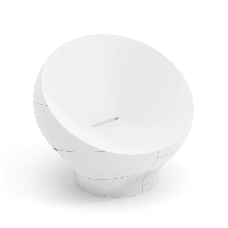 Buitenfauteuil van polyethyleen, verkrijgbaar in diverse kleuren - inclusief handdoek Viadurini