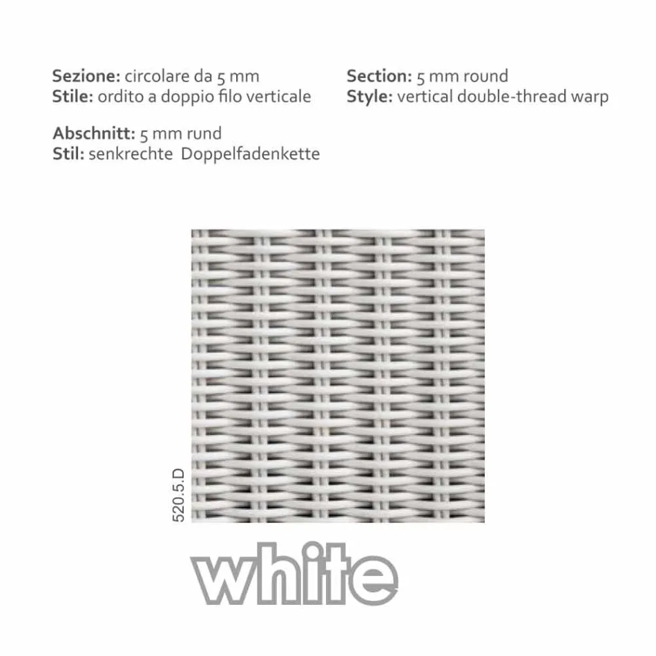 Outdoor Polyethyleen fauteuil met de hand geweven Naomi Viadurini