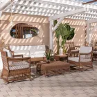 Outdoor fauteuil in handgeweven polyrotan - Gigi Viadurini