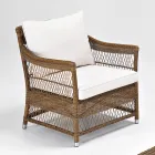 Outdoor fauteuil in handgeweven polyrotan - Gigi Viadurini