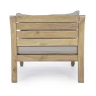 Outdoor teakhouten fauteuil met stoffen kussens, Homemotion - Tatyana Viadurini
