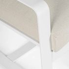 2-delige tuinfauteuil in stof en wit geverfd aluminium - Marianna Viadurini