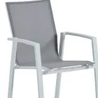 Fauteuil van aluminium en textilene voor buiten - Kaart Viadurini