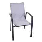 Fauteuil van aluminium en textilene voor buiten - Kaart Viadurini