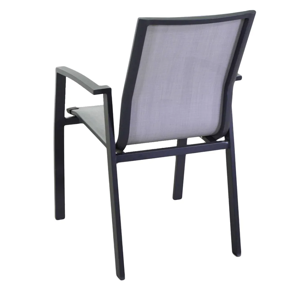 Fauteuil van aluminium en textilene voor buiten - Kaart Viadurini