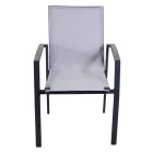 Fauteuil van aluminium en textilene voor buiten - Kaart Viadurini