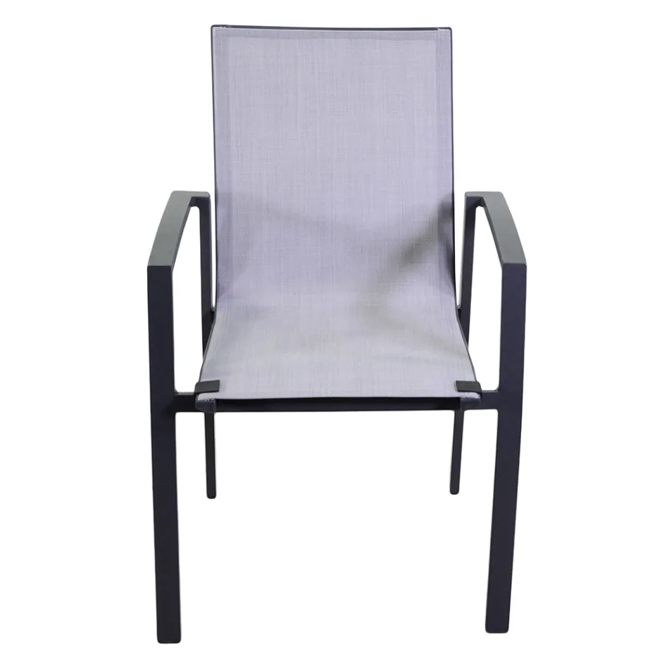 Fauteuil van aluminium en textilene voor buiten - Kaart Viadurini