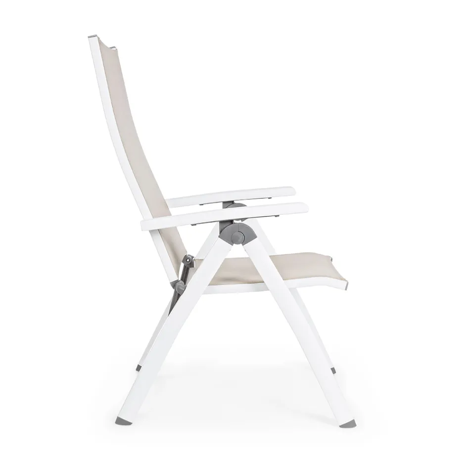 Liggende buitenfauteuil met aluminium structuur, Homemotion - Ursula Viadurini