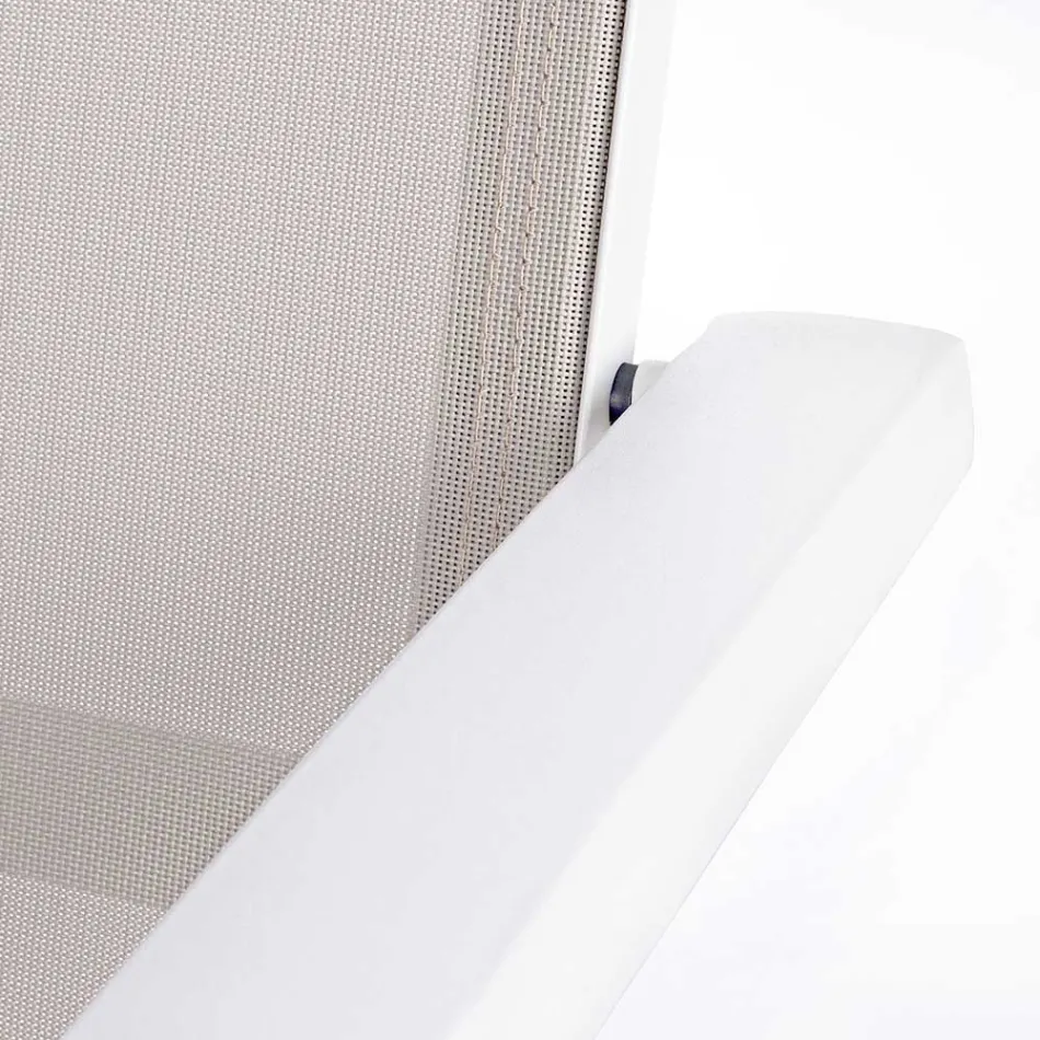 Liggende buitenfauteuil met aluminium structuur, Homemotion - Ursula Viadurini