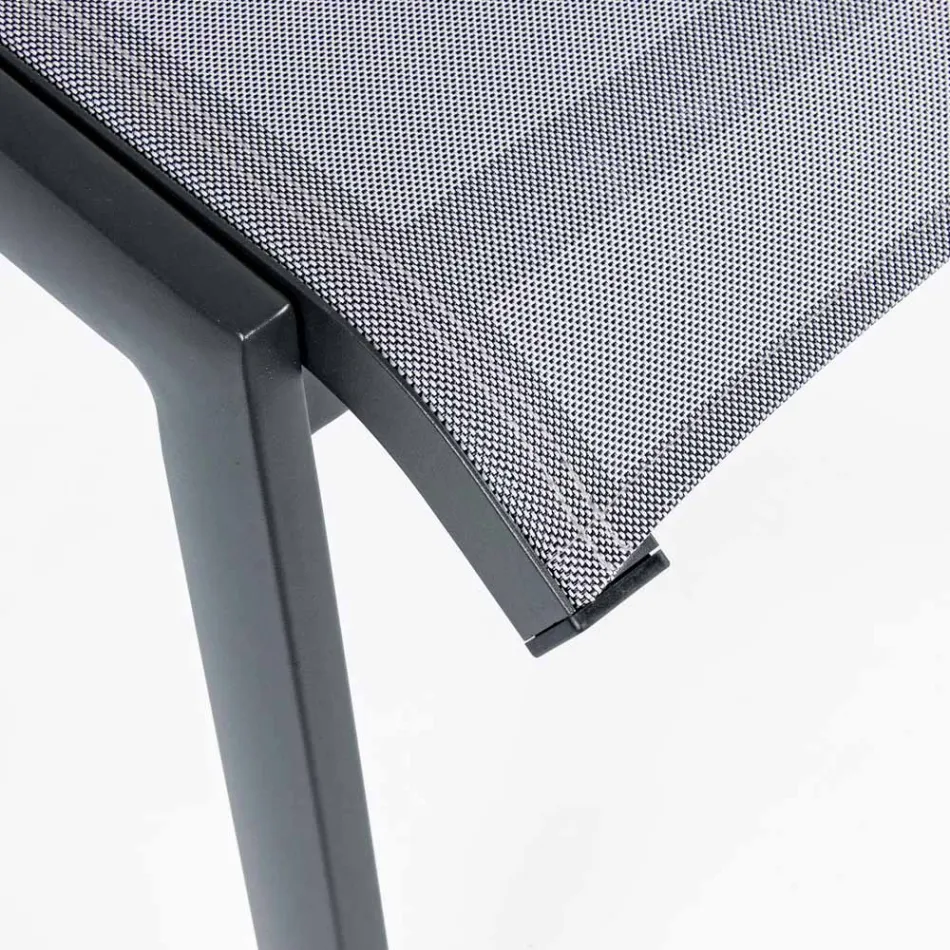 Liggende buitenfauteuil met aluminium structuur, Homemotion - Ursula Viadurini