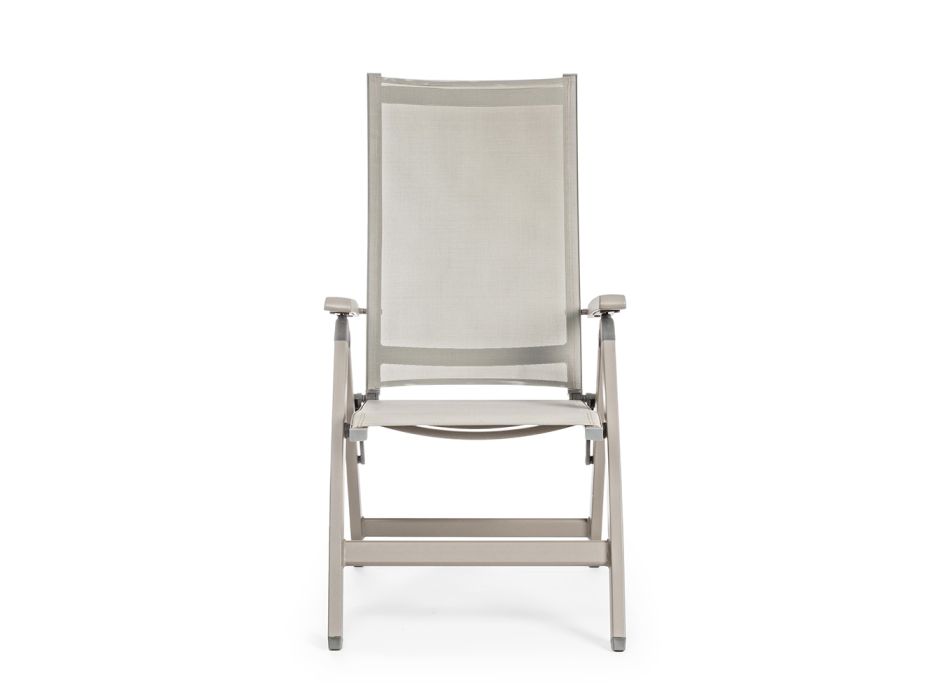 Homemotion ligstoel voor buiten met aluminium structuur - Ursula Viadurini