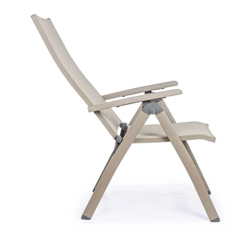 Liggende buitenfauteuil met aluminium structuur, Homemotion - Ursula Viadurini