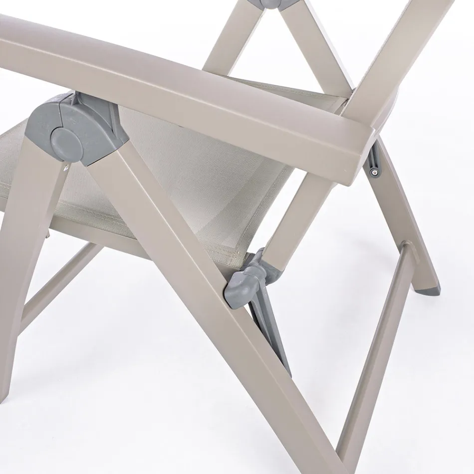 Liggende buitenfauteuil met aluminium structuur, Homemotion - Ursula Viadurini