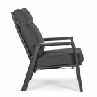 Liggende buitenfauteuil in stof en aluminium, 2 stuks - Nathy Viadurini
