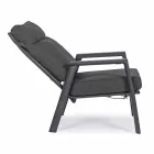 Liggende buitenfauteuil in stof en aluminium, 2 stuks - Nathy Viadurini