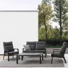 Liggende buitenfauteuil in stof en aluminium, 2 stuks - Nathy Viadurini