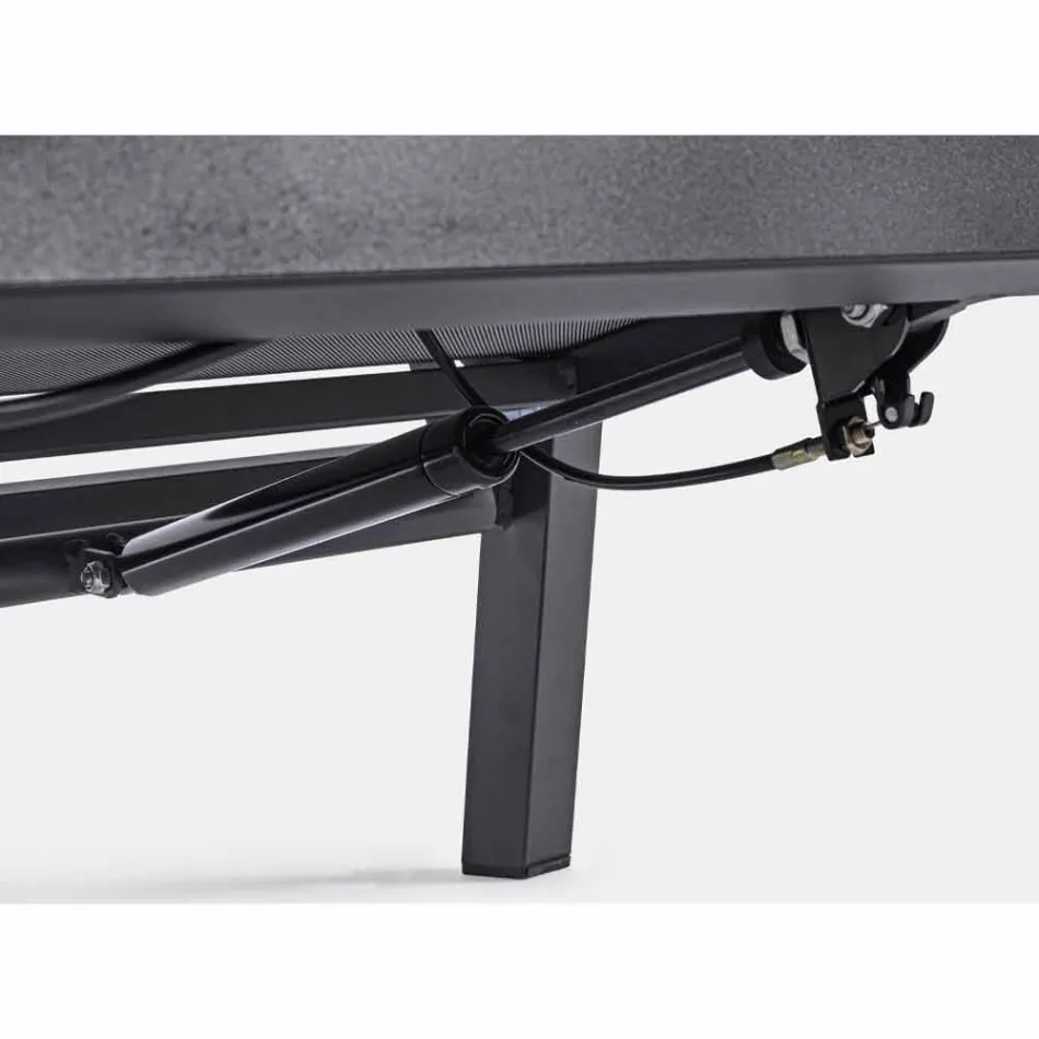 Liggende buitenfauteuil in stof en aluminium, 2 stuks - Nathy Viadurini